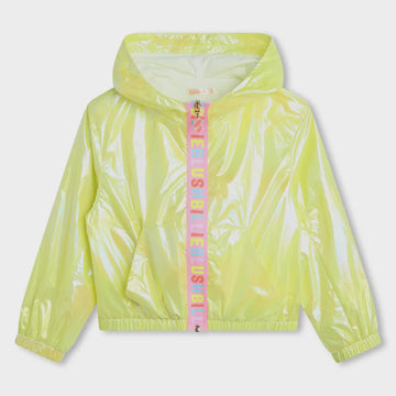 Billie Blush - Hooded Windbreaker Logo Zip - Yellow