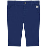 Carrement Beau - Twill Pants w/ Snap Button Closure - Blue