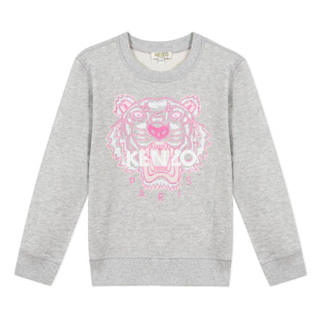 Kenzo - Tiger Logo Sweater - Marl Grey