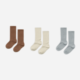 Rylee & Cru - Set of 3 Knee Socks (Amber, Butter, Blue)