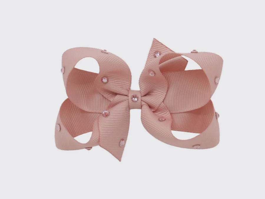 Olilia - Medium Classic Bow With Crystals - Sweet Nectar