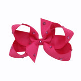 Olilia - Medium Classic Bow With Crystals - Azalea