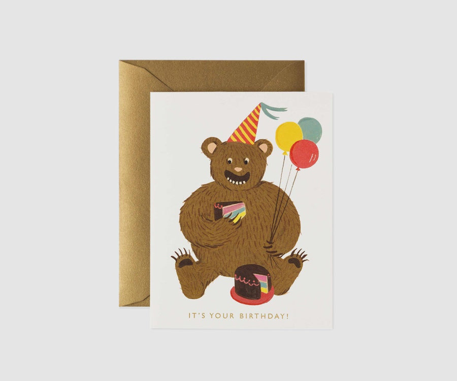 Rifle Paper Co. - Birthday Bear Card