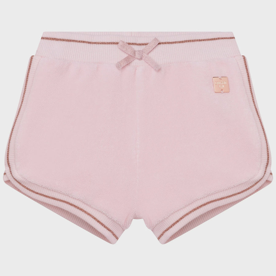 Carrement Beau - Terry Shorts with Copper Lurex Trimming - Apricot