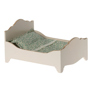 Maileg - Wooden Bed, Mouse - White