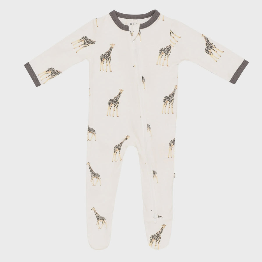 Kyte Baby - Zippered Footie - Cloud Giraffe