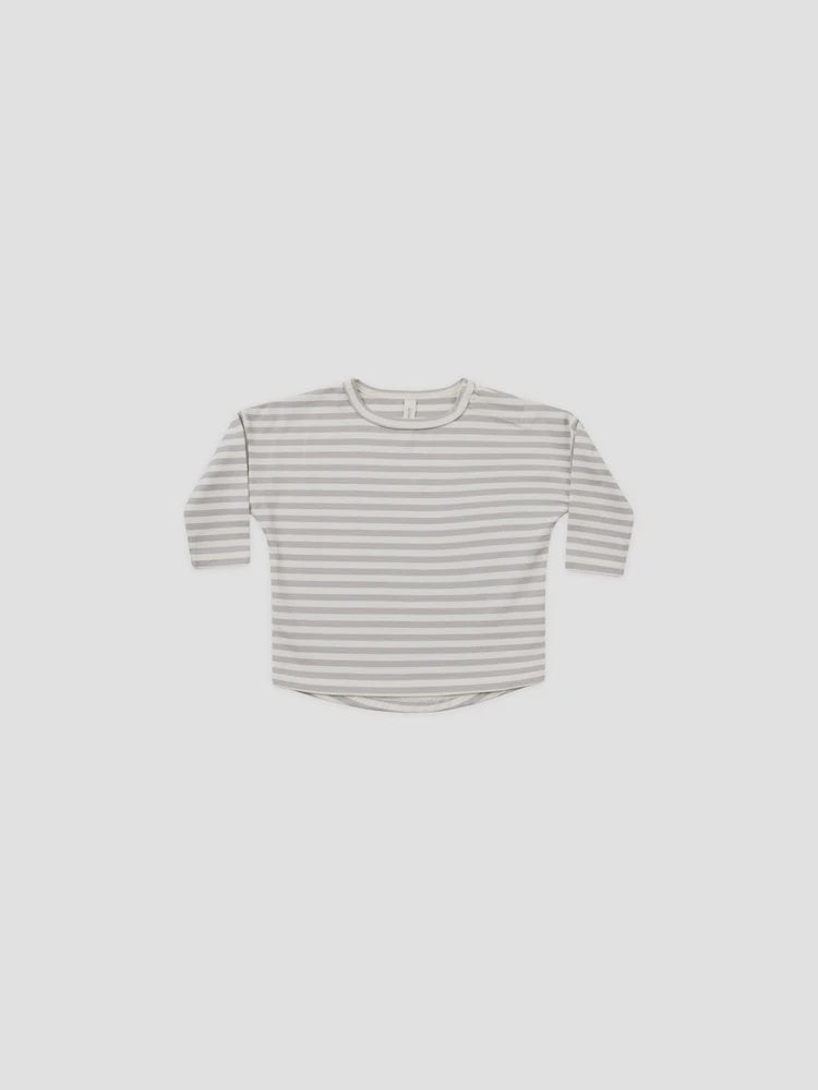 Quincy Mae - Long Sleeve Tee - Periwinkle Stripe
