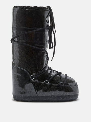 Moon Boot - Icon Glitter Black Boot