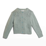 Stella McCartney - Knit Cardigan with Stitched Flowers - Blue