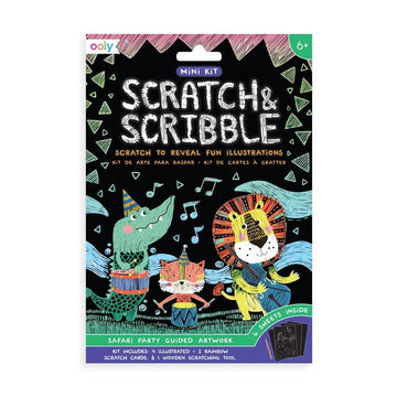Ooly - Mini Scratch & Scribble Art Kit - Safari Party