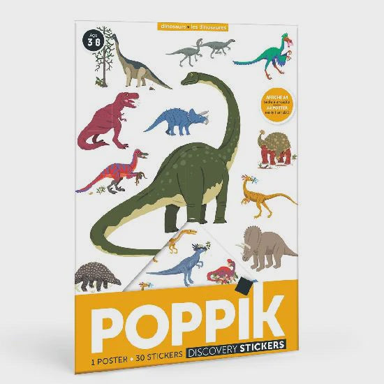 Poppik - Mini Discovery Poster - Dinosaurs