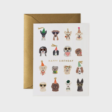 Rifle Paper Co. - Party Pups Happy Birthday Card