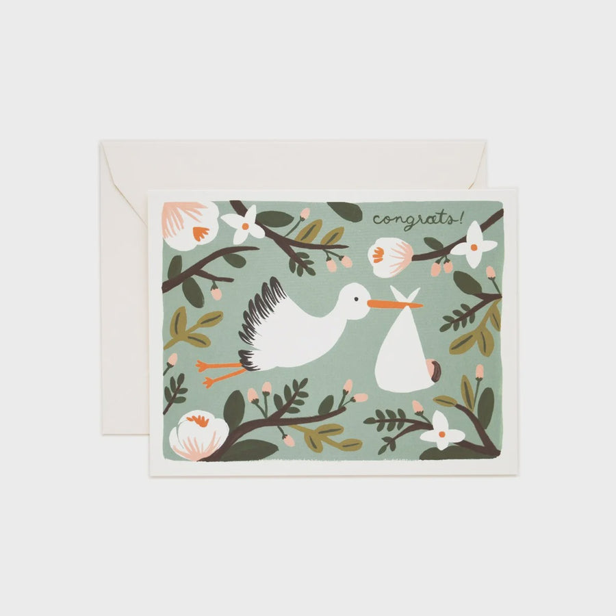Rifle Paper Co. - Congrats Baby Stork Card