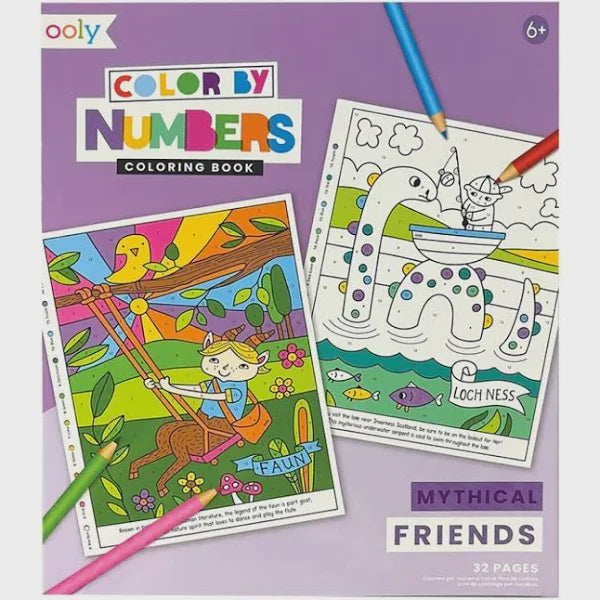 Ooly - Color By Numbers Coloring Book - Mythical Friends