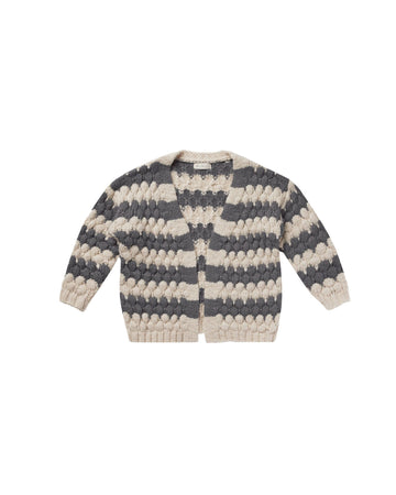 Rylee & Cru - Bubble Knit Cardigan - Slate Stripe