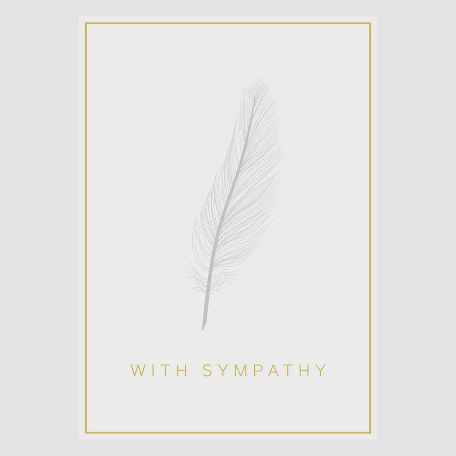 Think Of Me - Sympathy Feather Card