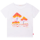 BillieBlush - 3D Beach Umbrella Tee - White