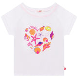Billie Blush - Heart Shaped Shell Print Tee - White