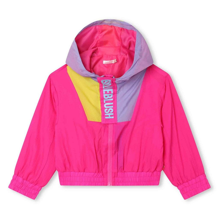 Billie Blush - Hooded Sporty Windbreaker & Jogger Set - Pink Multi