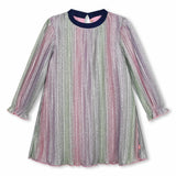 Billie Blush - Pleated Metallic Fabric Dress - Multicolor