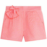 Billie Blush - Gingham Shorts with Bow - Flamingo