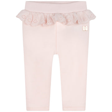 Carrement Beau - Eyelet Ruffle Sweatpants - Light Pink