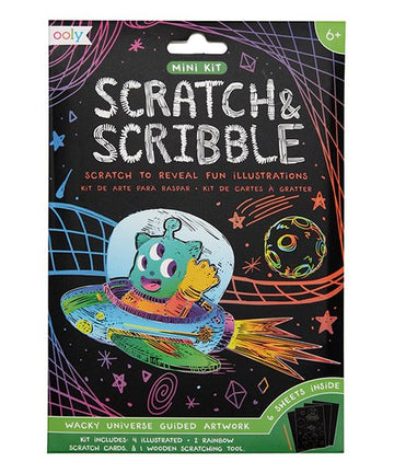Ooly - Mini Scratch & Scribble Art Kit - Wacky Universe